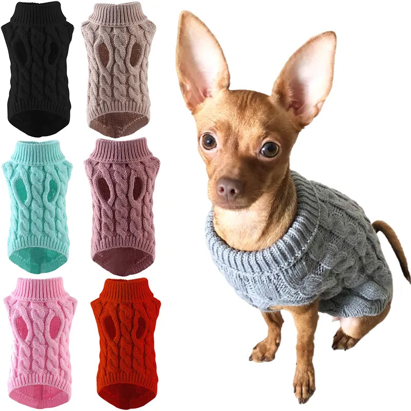 Suéter De Gola Alta Para Animais De Estimação - Ideal Para Gatos E Cães Pequenos E Médios