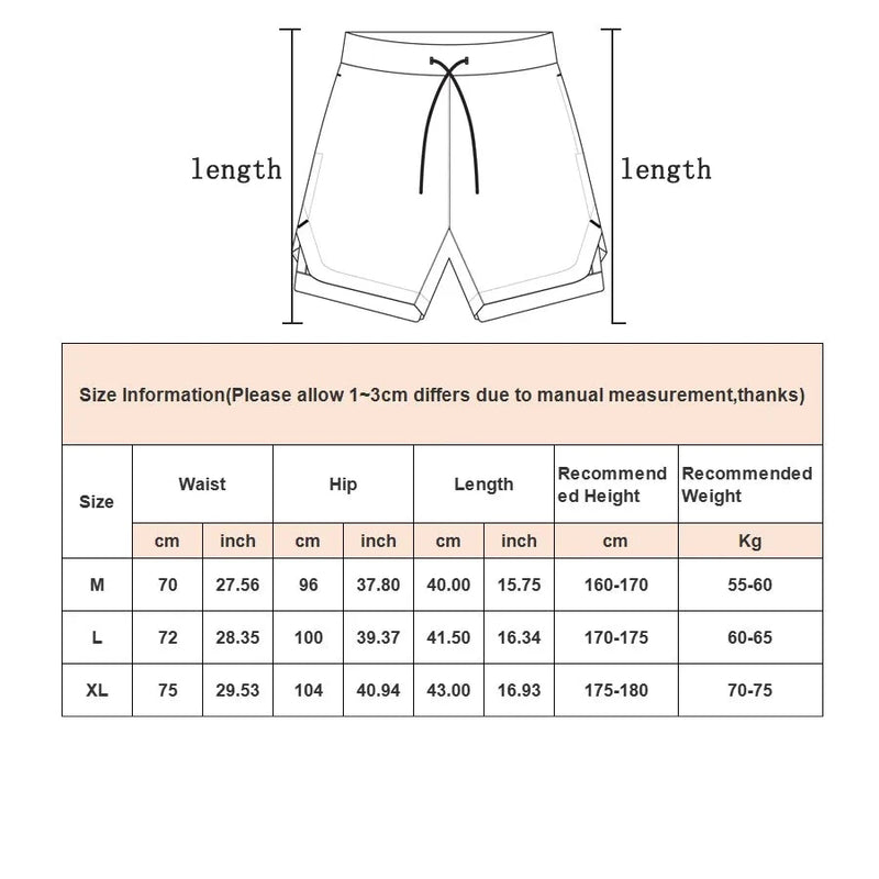 Short De Academia Masculino Dryfit - Versão 2 em 1 Com Bolso Seguro Para Celular